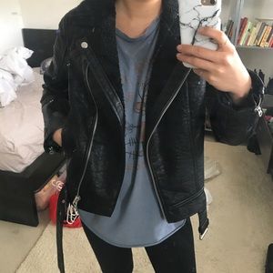 Super warm shearling Moto Jacket